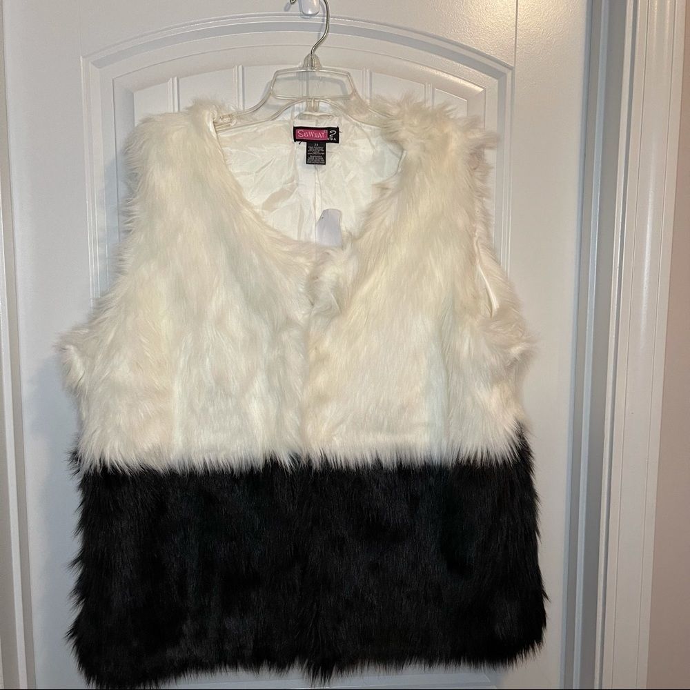 Two Toned Faux Fur Vest